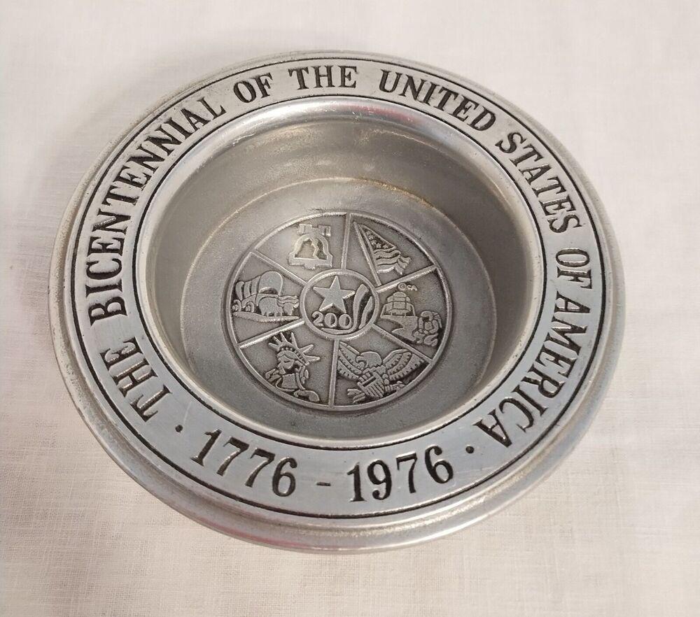 Pewter USA Bicentenial Collectable Bowl - Carroll N. Abrams 6 1/2"